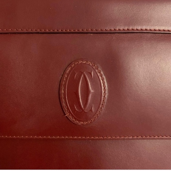 ♦️AUTHENTIC CARTIER LEATHER CLUTCH - Picture 1 of 2